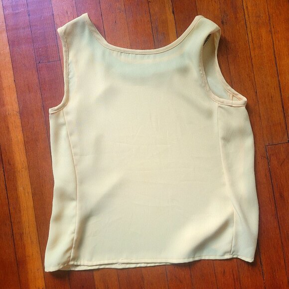 Vintage Yellow Blazer + Tank set, sz Small - Picture 11 of 17